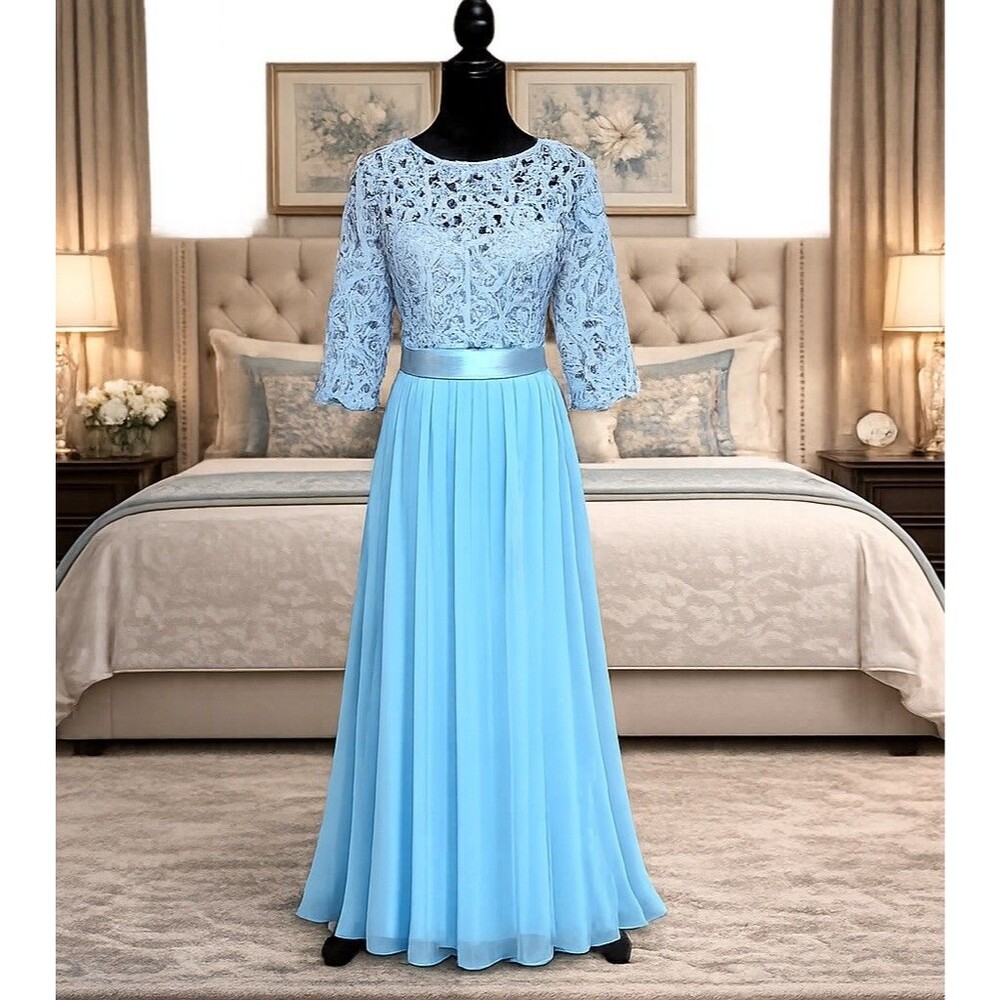 Anself  Ocean Blue Maxi Bridesmaid  Women’s Dress Size 5 XL